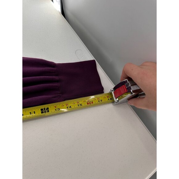 Terra & Sky Purple Womens Sweater Rhinestone Detail On Collar 1X Grandma Beaded - Picture 8 of 9